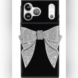 Flaunt square bling bow case iphone 16 PRO MAX (not mag safe compatible)